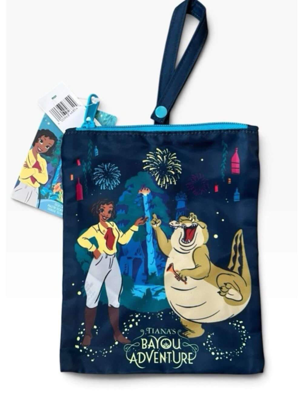 Tiana’s Bayou Adventure Tech Case Zip Pouch Wristlet Disney Parks Ride Nylon NWT